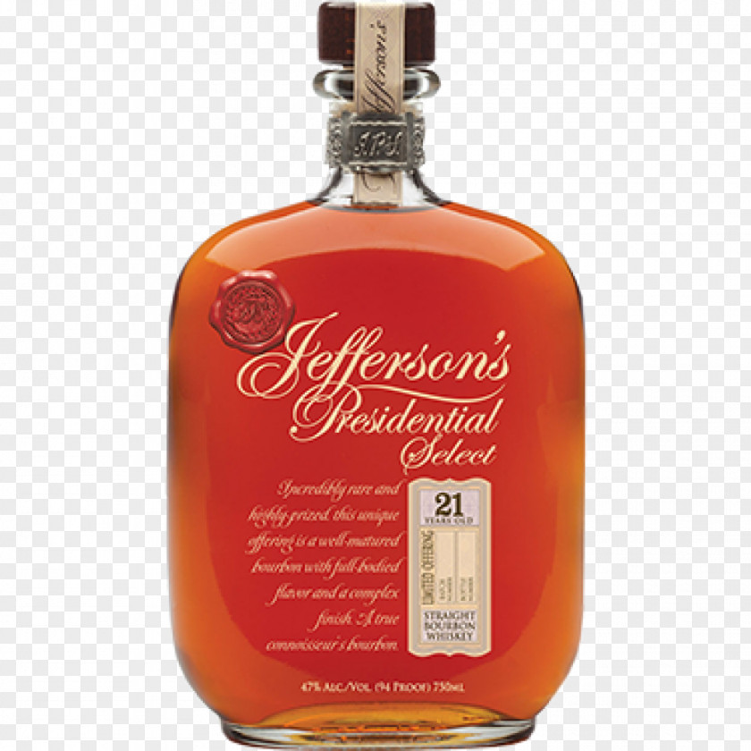 Bourbon Whiskey Rye Kentucky Distilled Beverage Jefferson's PNG