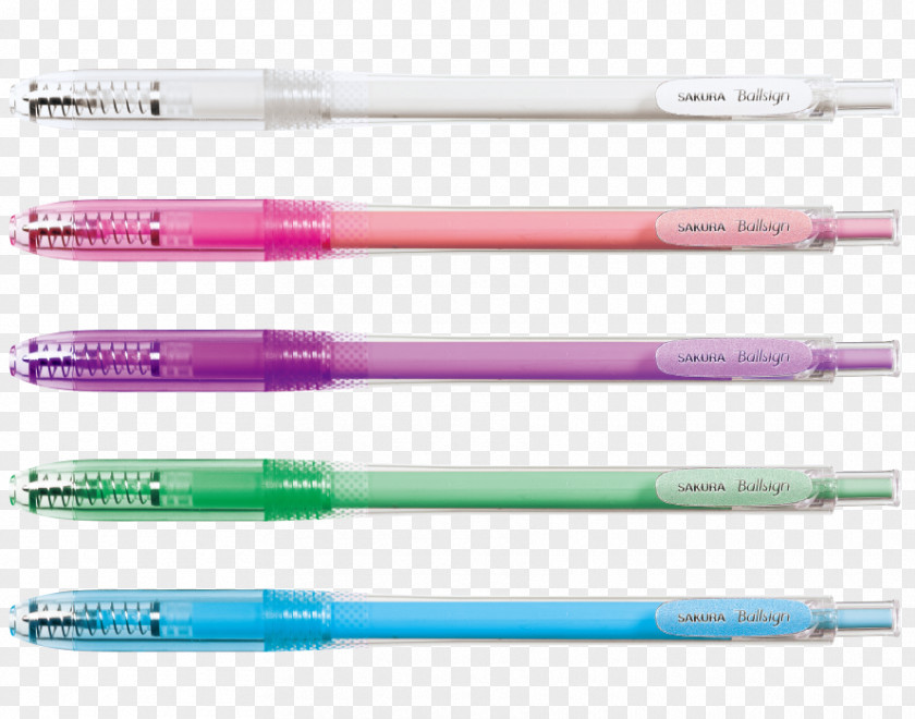 Brushwork Pastel Color Ballpoint Pen Plastic PNG