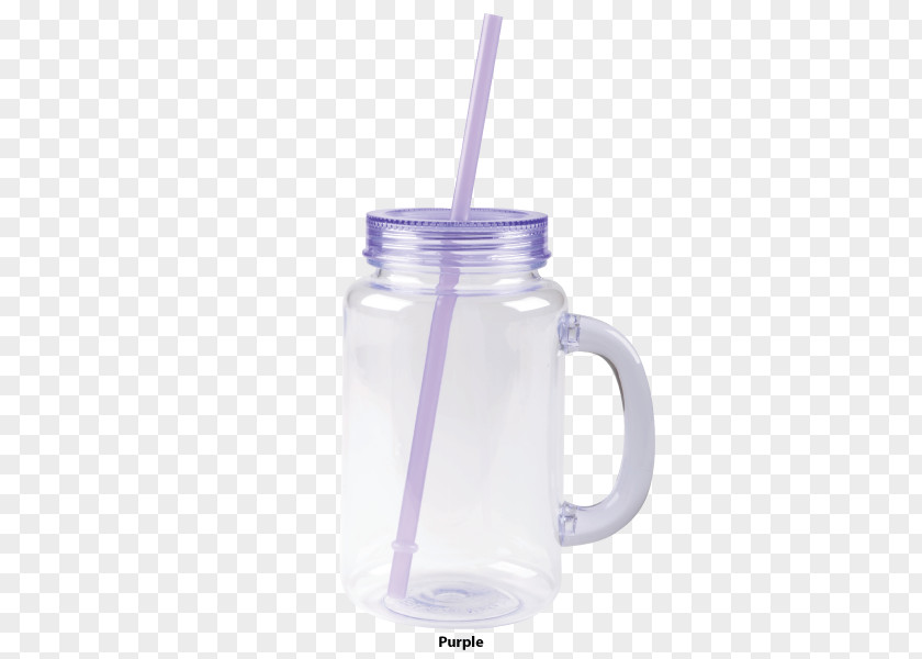 Plastic Straw Mason Jar Glass Lid Mug PNG