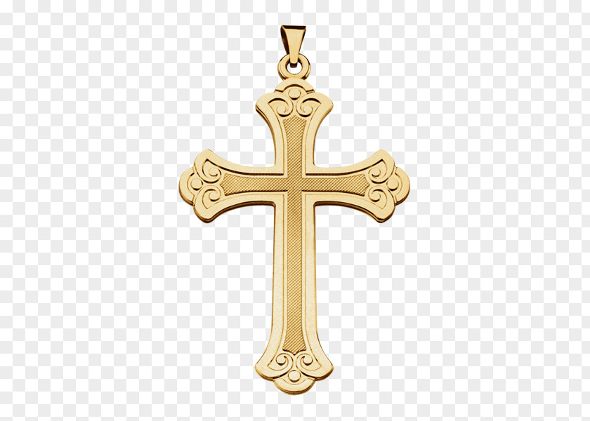 Christian Cross Gold Necklace Charms & Pendants PNG