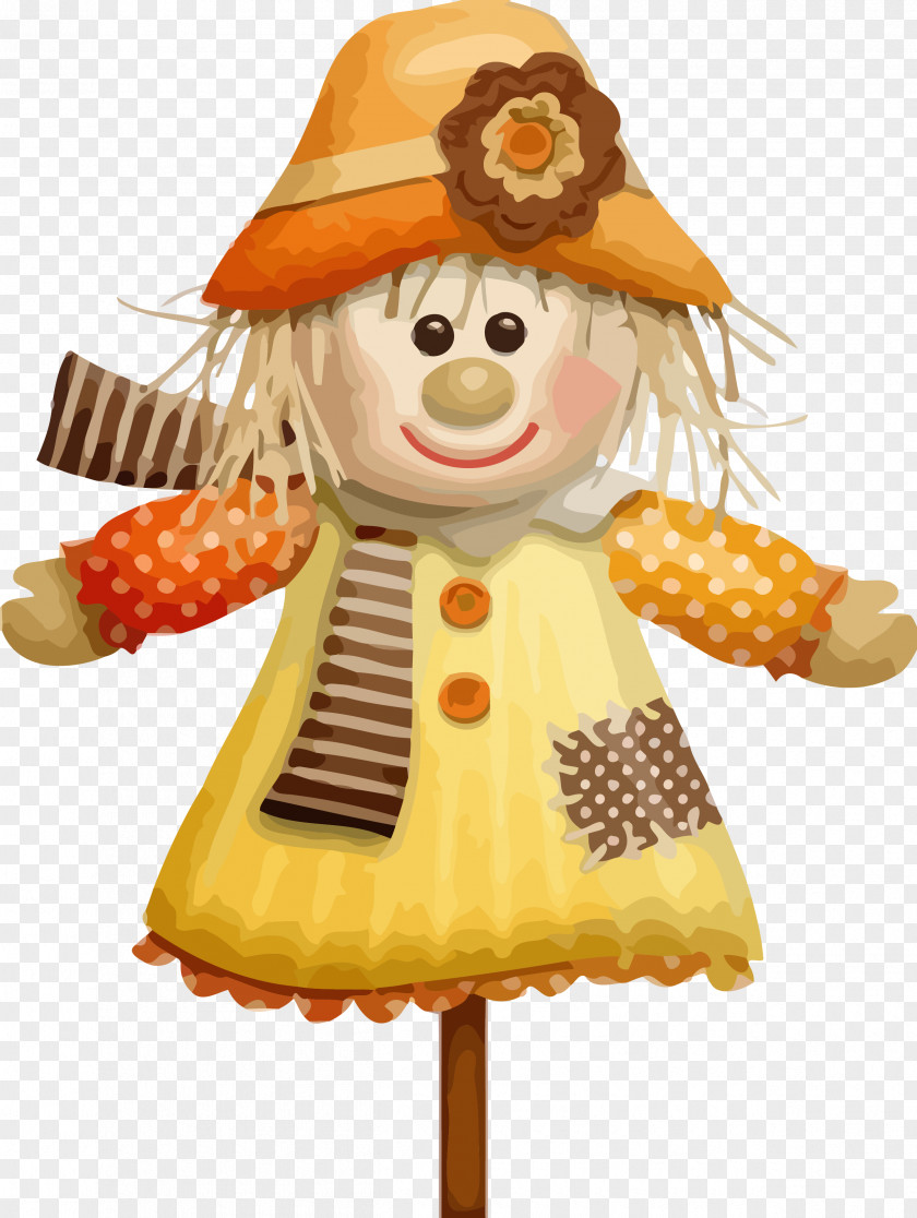 Autumn Thanksgiving Scarecrow PNG