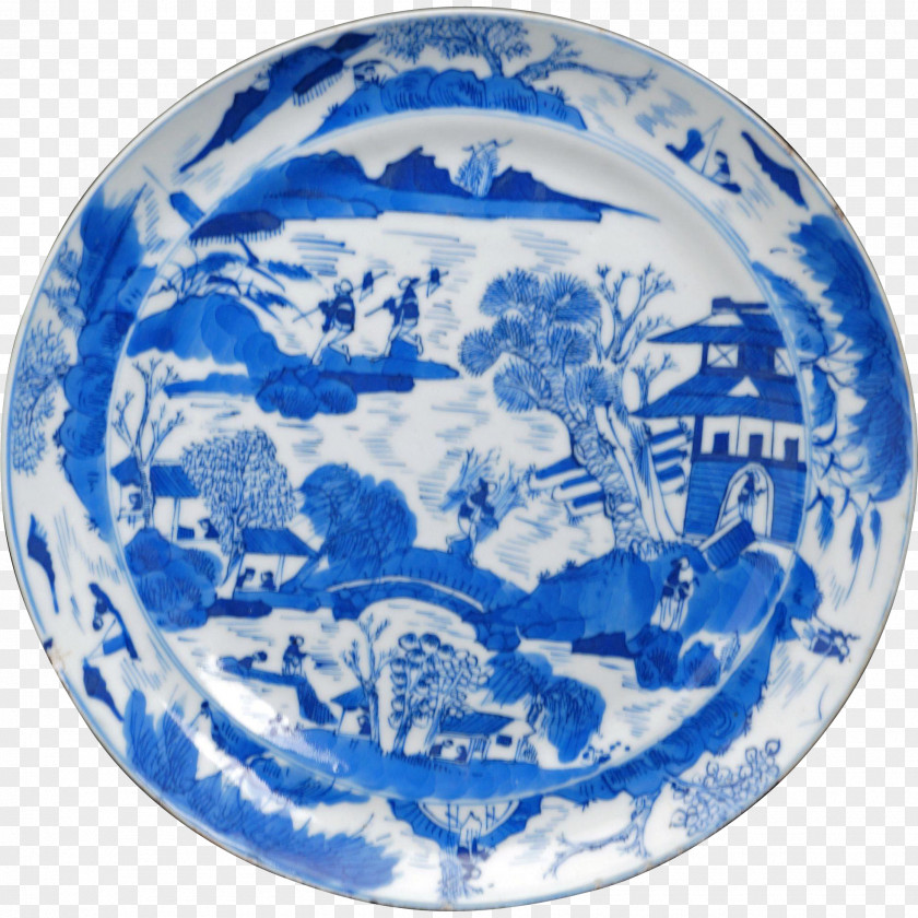 Blue And White Pottery Chinese Export Porcelain Ceramics PNG