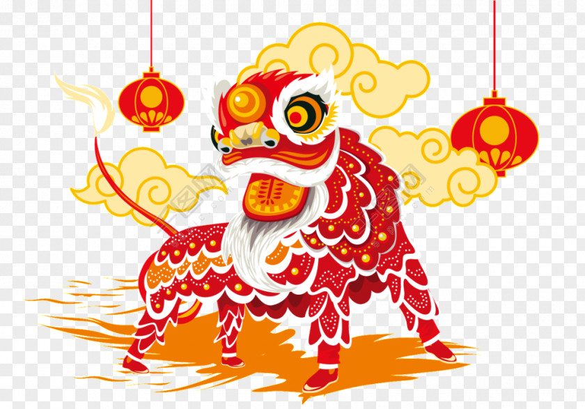 Browse Cartoon Lion Dance Dragon Chinese New Year PNG