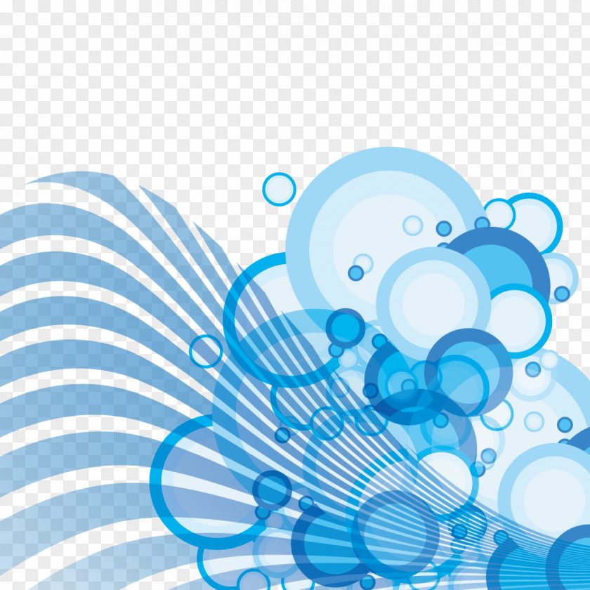 Curve And Circle Blue Graphic Design PNG