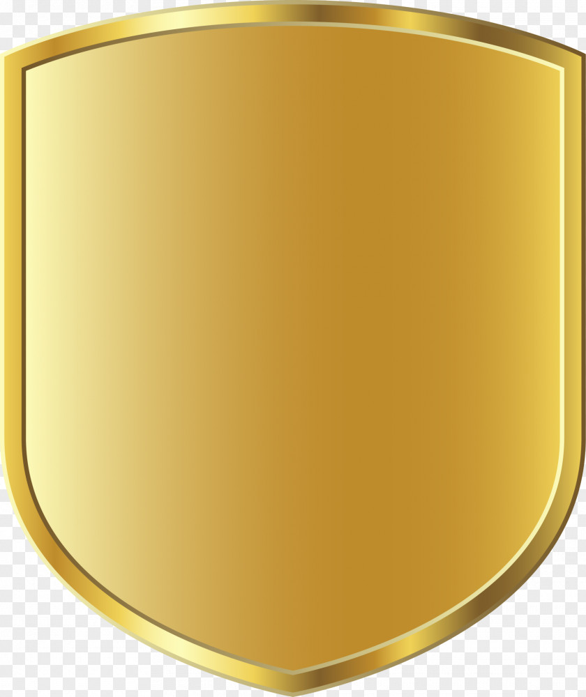 Golden Shining Shield Badge Clip Art PNG