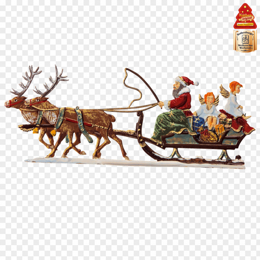 Reindeer Santa Claus Rothenburg Ob Der Tauber Sled Christmas PNG