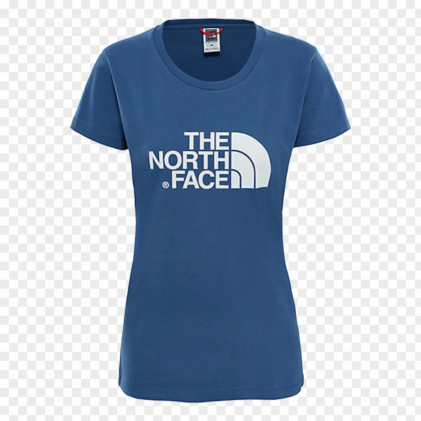 T-shirt Sleeve The North Face Blue Streetwear PNG