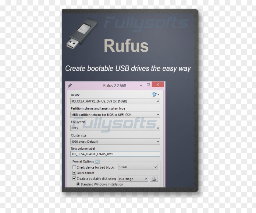 USB Rufus Flash Drives Booting Live Installation PNG