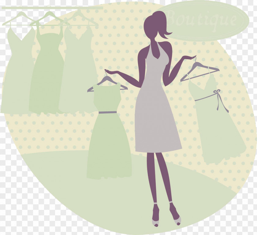 Women Choose Dresses Dress Stock Photography Royalty-free Illustration PNG