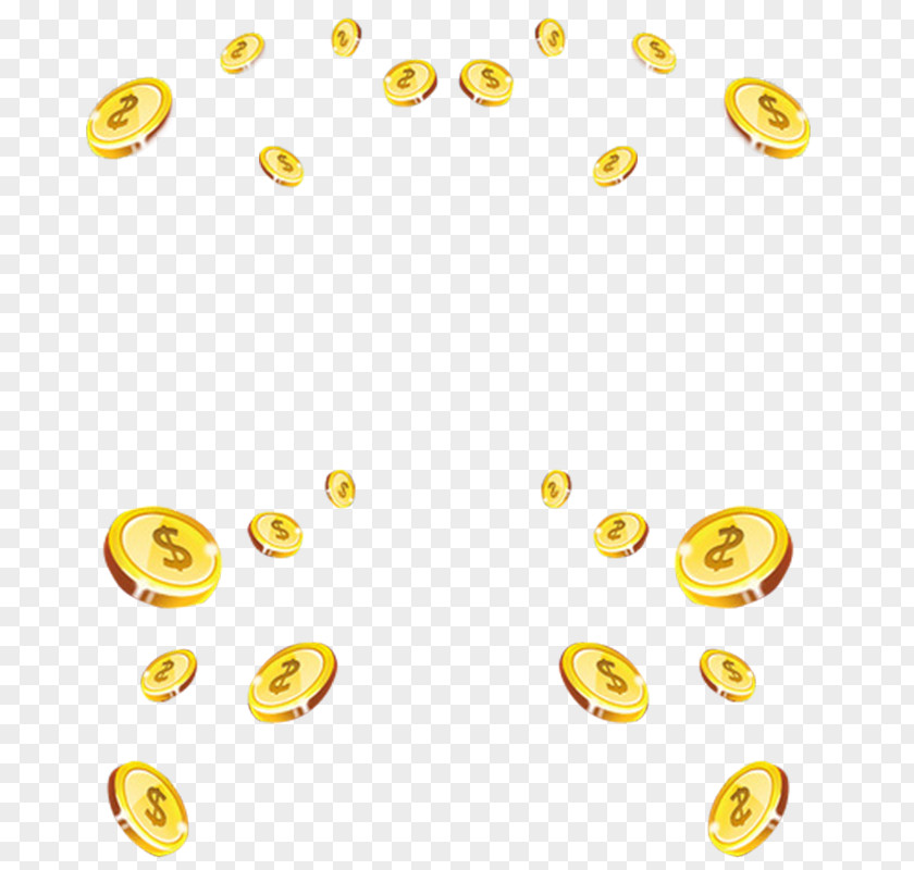 Floating Gold Coins Download Coin PNG