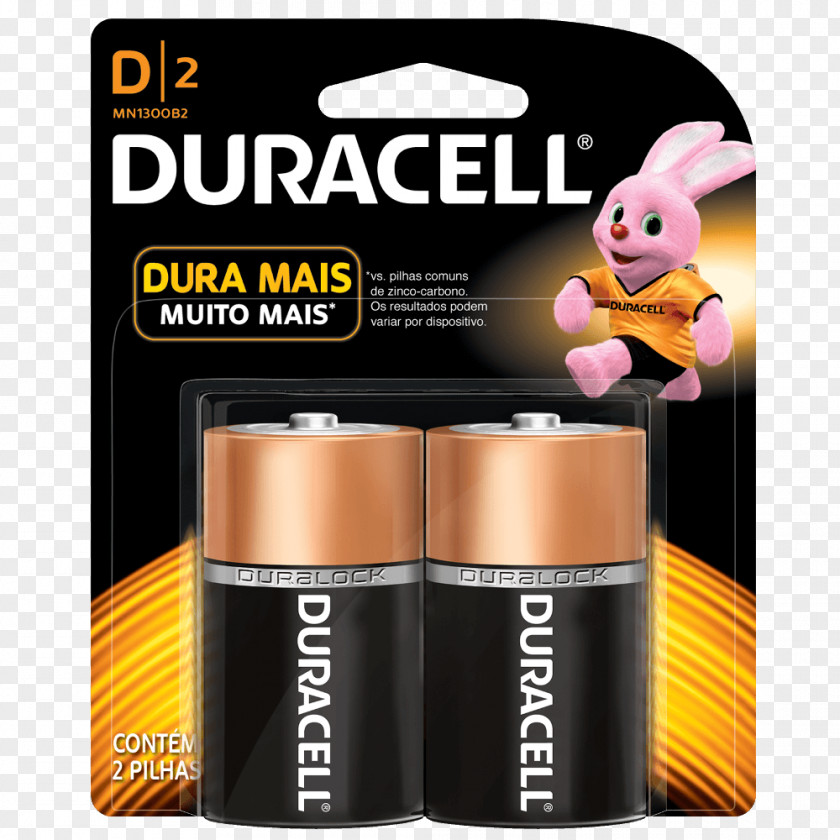 Pile Electric Battery DURACELL Alkaline D PNG