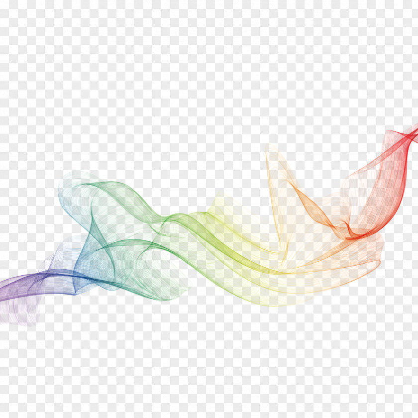 Vector Colored Wavy Line Pattern Euclidean Curve PNG