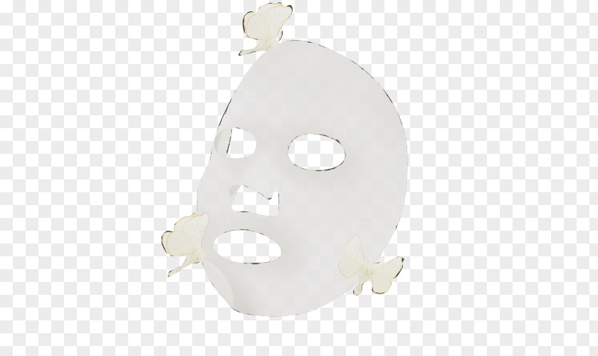 White Head Mask Headgear Costume PNG