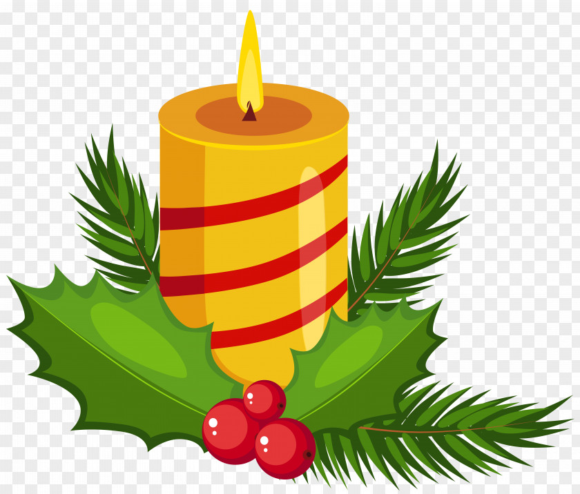 Christmas Holly Candle Transparent Clip Art Image Advent PNG