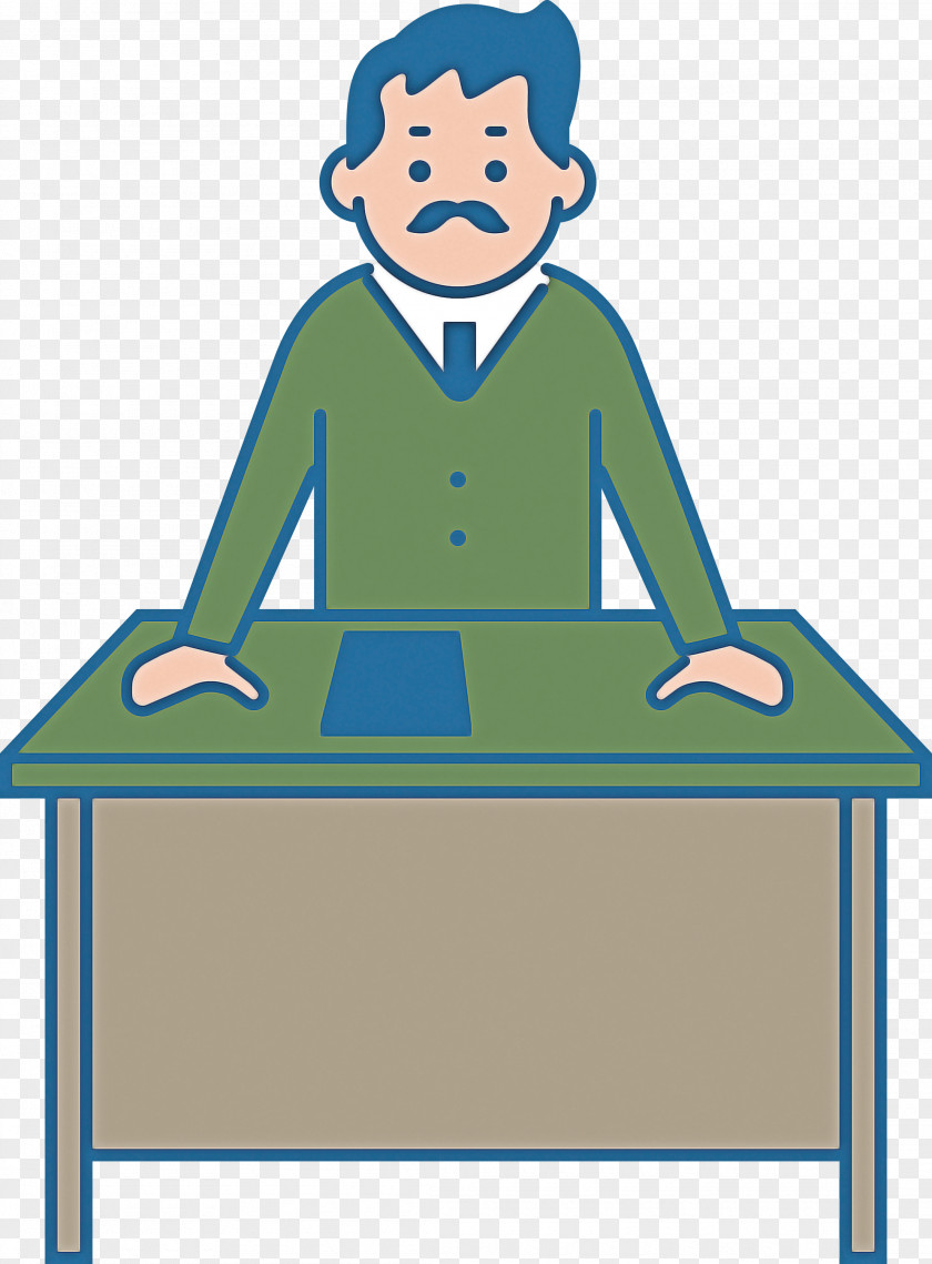 Teacher Desk Male PNG