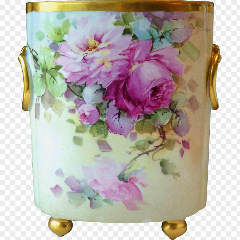 Vase Floral Design Porcelain Rose Cut Flowers PNG