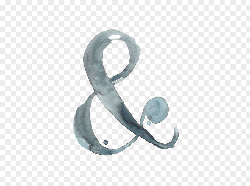 Ampersand Symbol Watercolor Painting Scarlett Scales Antiques Art Illustration PNG