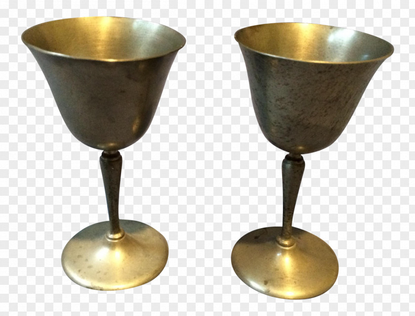 Brass Wine Glass Champagne 01504 PNG