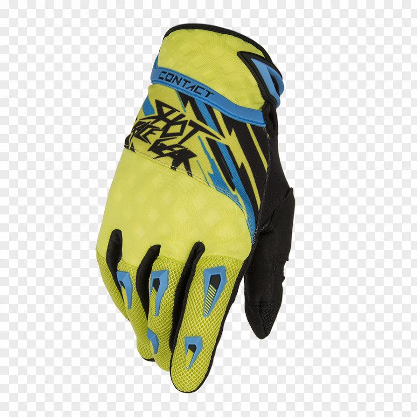 Neon Cross Bicycle Gloves SHOT CONTACT RAID Handschuh Product Design PNG