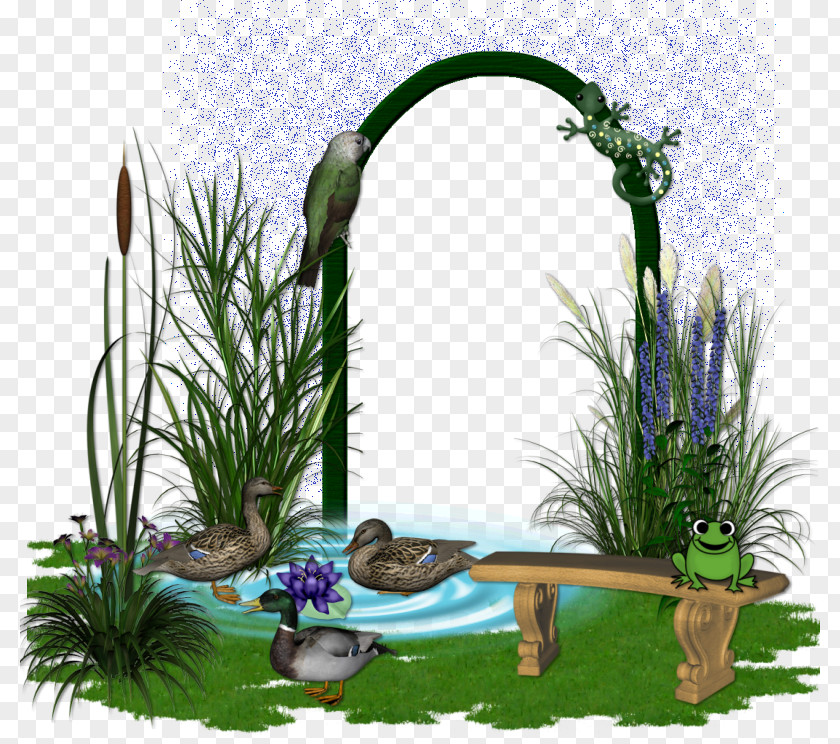 Rat Floral Design Majorelle Blue Garden Grasses Flowerpot PNG
