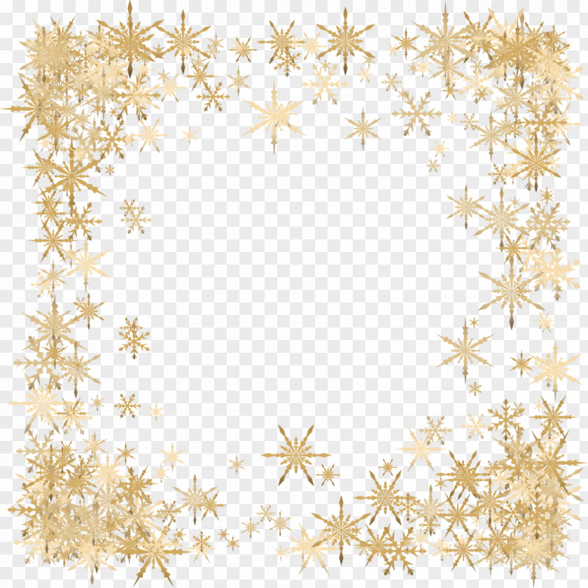 Vector Beautiful Snowflake Border PNG