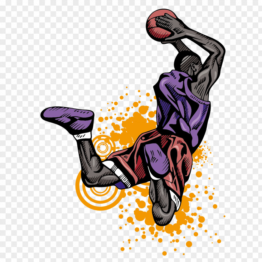 People Playing Basketball Player Slam Dunk Athlete PNG