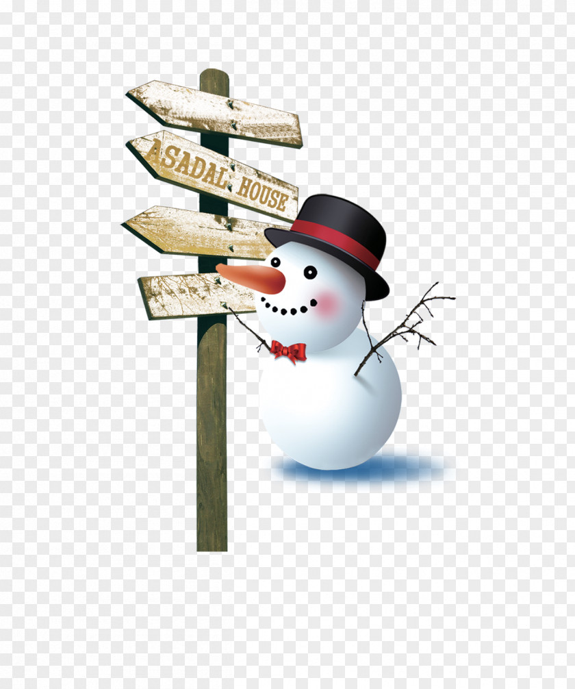 Snowman Signs Winter PNG