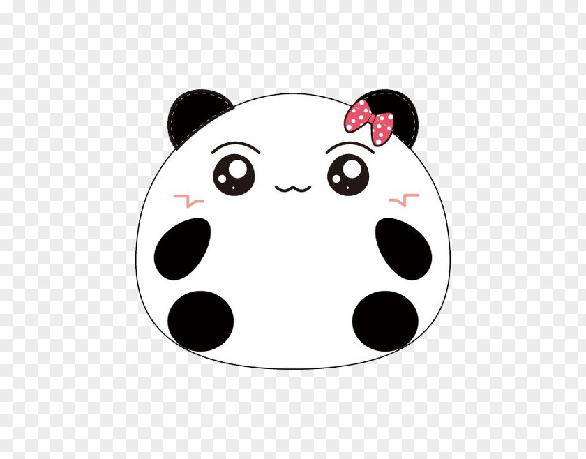 Cartoon Panda Giant Red Cuteness PNG