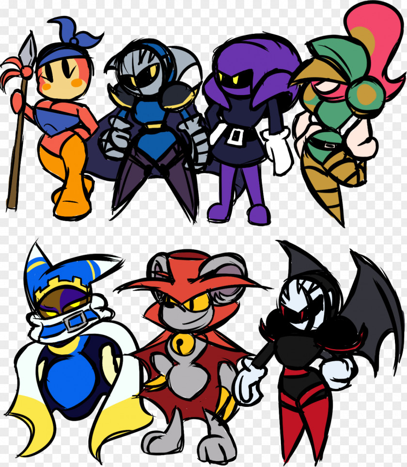 Kirby's Adventure Meta Knight Sketch PNG