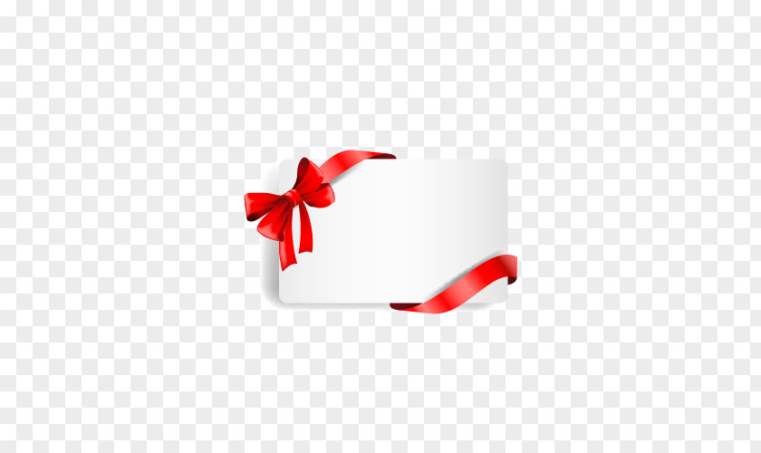 Bow Material Ribbon Gift Card Illustration PNG