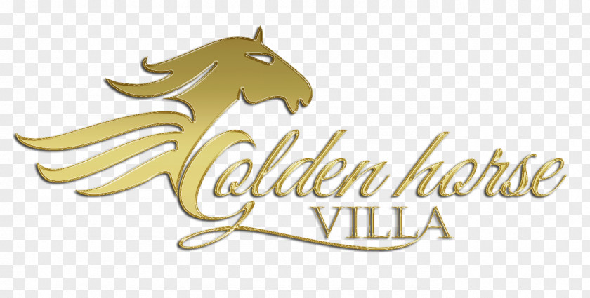 Golden Horse Logo Brand Animal Font PNG