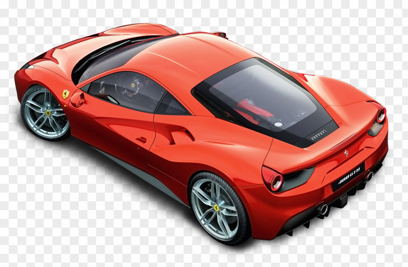 Red Ferrari Top Car 488 GTB 458 PNG