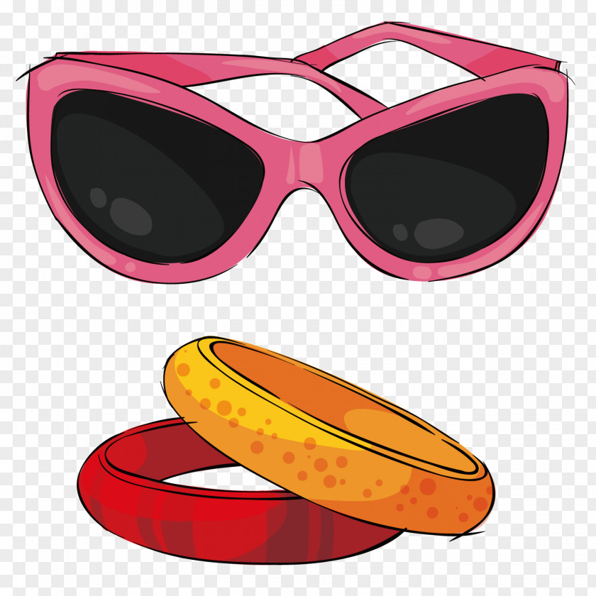 Sunglasses And Bracelets Jadeite PNG