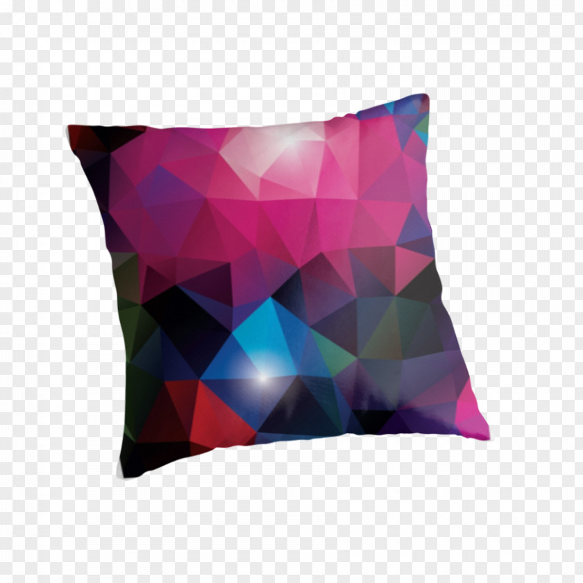 Abstract Geometric Cushion Throw Pillows Magenta Purple Violet PNG
