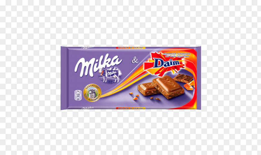 Chocolate Bar Milka Daim Milk PNG