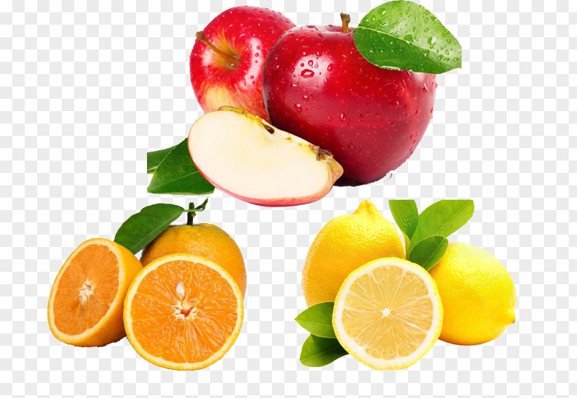 Layered Psd Apple Orange Fruit Lemon Organic Food Health Eating PNG