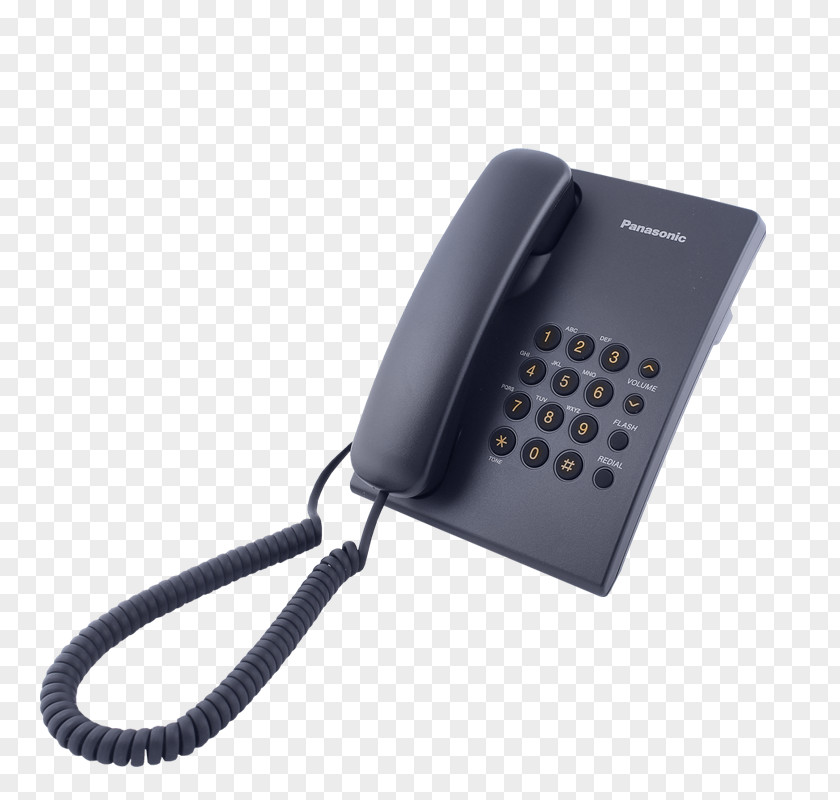 Panasonic KX-TS500PDB Black Telephone Home & Business Phones VoIP Phone PNG