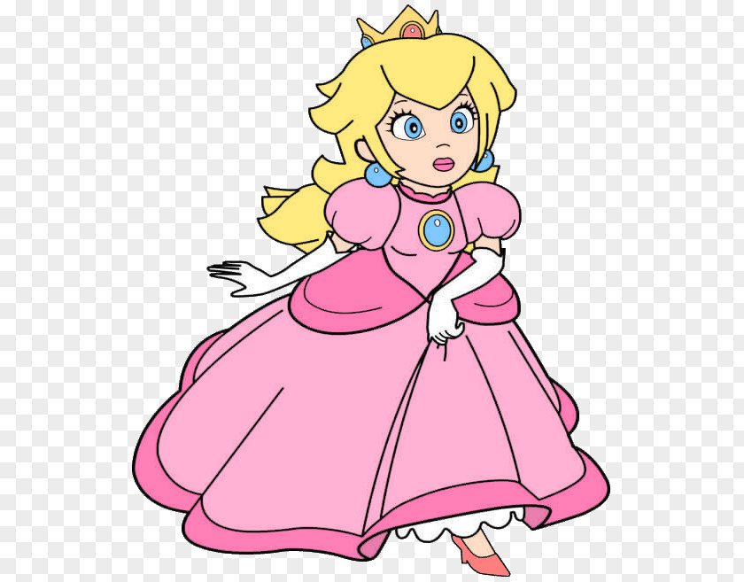 Peach Red Super Princess Mario Bros. Clip Art PNG