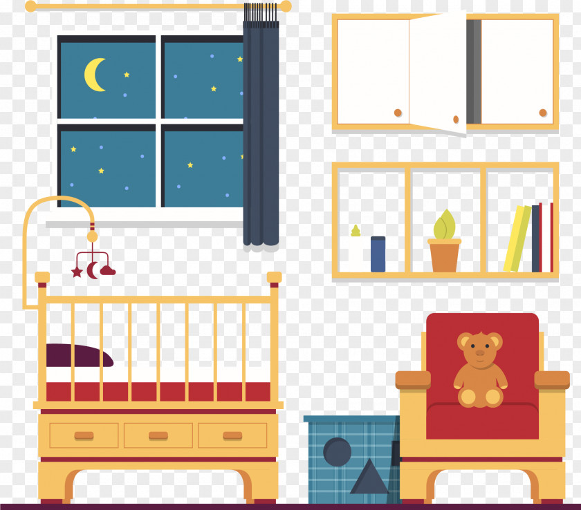 Quiet Night Baby Room Icon PNG