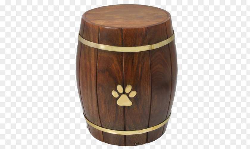 Wooden Barrel Urn Wood Cat Pet PNG