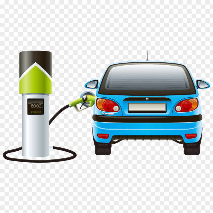 Energy And Environmental Protection Electric Car Hybrid Vehicle Illustration PNG