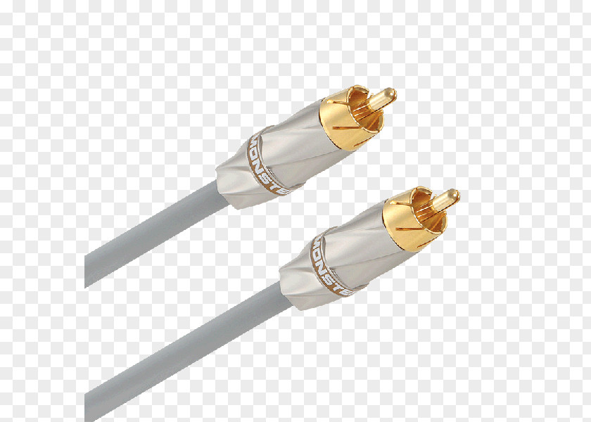 Stereo Coaxial Cable Electrical Subwoofer Television Monster RCA Connector PNG