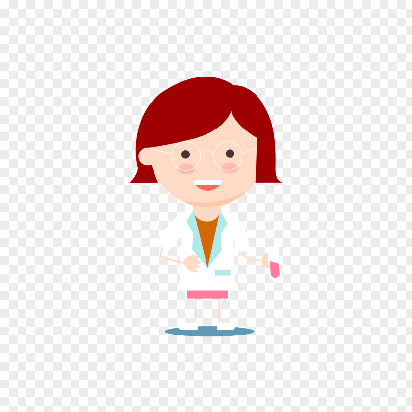 Holding A Test Tube Of Female Scientist Euclidean Vector PNG