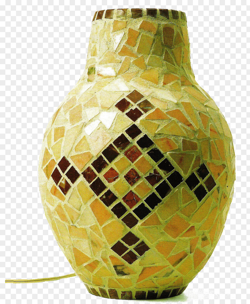Italian Mosaic Vase Ceramic PNG