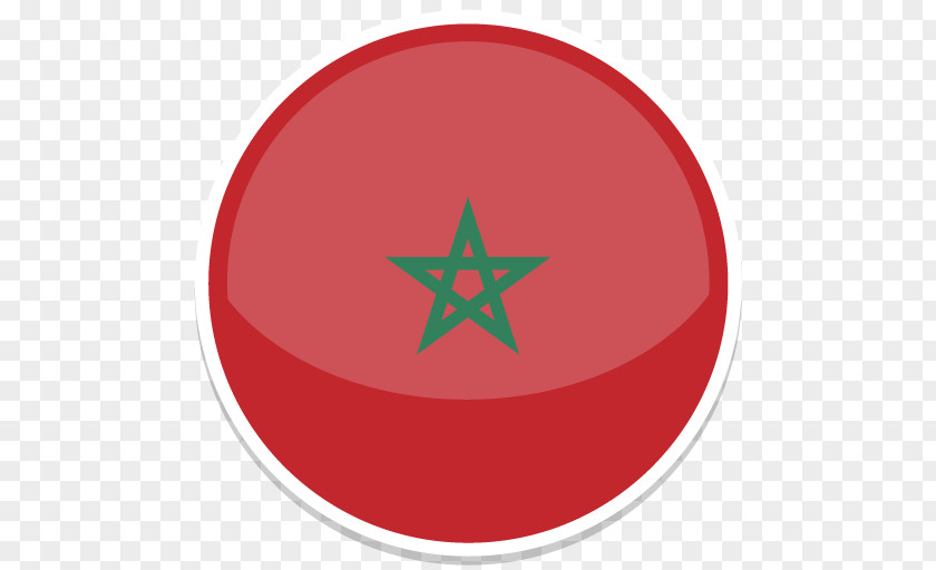 Morocco Circle Symbol Red PNG