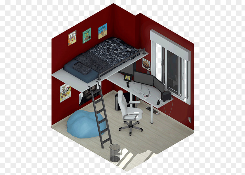 3d Isometric House Office PNG