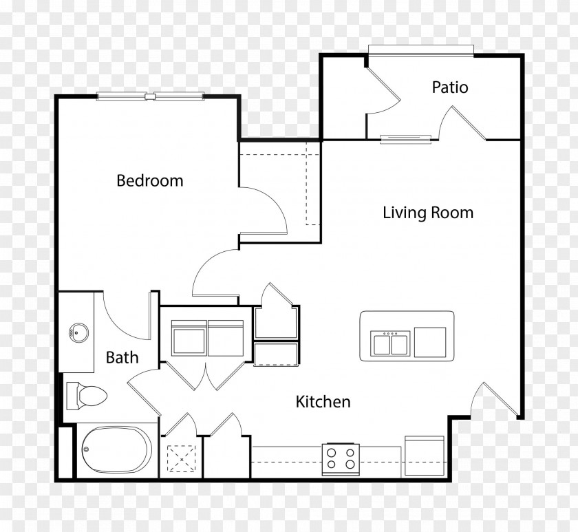 Bed Floor Plan Paper White PNG