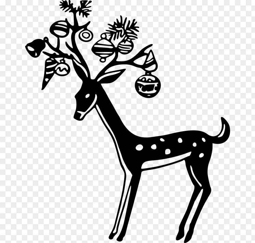 Reindeer Vector Christmas Clip Art PNG