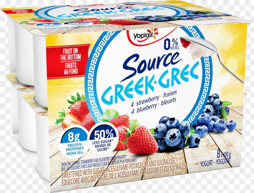 Strawberry Blueberry Yoghurt Food Yoplait Cream Flavor PNG