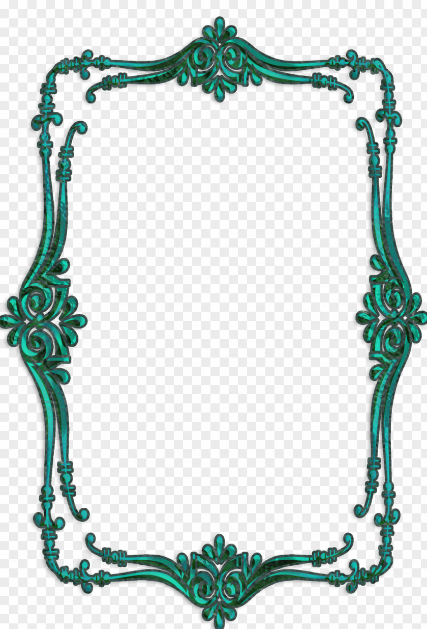 Teal Frame Turquoise Body Jewellery Picture Frames PNG